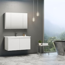 Orka Terme 100 Cm Mdf Kaşmir Banyo Dolabı Takımı Çok Renkli