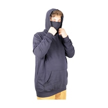 Mode Xl Büyük Beden Erkek Sweatshirt Arm Mask 21505 Lacivert 001
