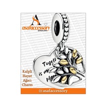 Kalpli Hayat Ağacı Charm Gümüş
