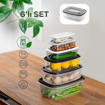 Porsima 1171 6'lı Çok Amaçlı Saklama Kabı Erzak Saklama Kabı Seti