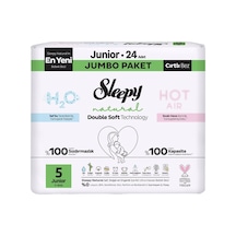 Sleepy Natural Double Jumbo Bebek Bezi Junior 24 Adet - Ultra Hassas Ciltler İçi 8'li Avantaj P Tarı 8 - 13 Yaş