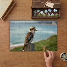 Kookaburra Kuşu Tasarımı 240 Parça Ahşap Puzzle Ahşap Kutuda Mpy50020
