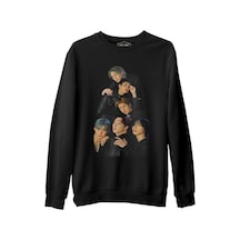 Super M - Group Siyah Erkek Kalın Sweatshirt 001