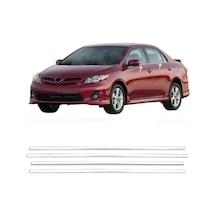 Toyota Corolla Uyumlu Sedan Krom Cam Çıtası 2007-2012 4 Parça