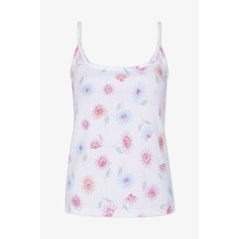 Kadın Pamuklu İp Askılı Çiçek Desenli Şortlu Pijama Takımı Ko70115 Ko70115 Çiçek Desen