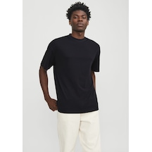 Jack & Jones Erkek Loose Fit Kisa Kollu Tisört - Urban 12254412 Black Siyah