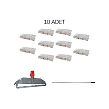 Geniş Yedek Islak Paspas Mop Takımı Seti - 10 Adet Geniş Islak Mo