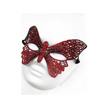 Kırmızı Dantel Masquerade Maskesi 7 No +0