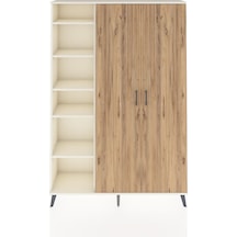 Arges Dolap 7 Raflı 2 Kapaklı Tek Askılı 132x30x195 Aytaşı-ça... Aytaşı