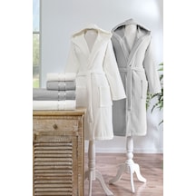 Özdilek Bright Kadife Aile Seti Gri/krem Gri - Krem