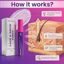 Maruderm Kaş & Kirpik Serumu Peptit Kompleksi İle Dolgun Ve Güçlü Görünümlü Kaş Ve Kirpikler İçin Bakım Serumu, 6.5 Ml Diğer