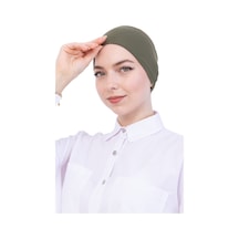 Modish Group Kadın Tesettür Bandana Penye Kaymaz Hazır Şal Eşarp Altı Bone Rahat Kullanım Haki