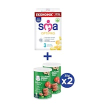 Sma Optıpro 3 Devam Sütü 1.2kg 2x600g + Gerber Organıc Buğday, Yulaf, Dom., Hav., Soğ. Atıştırmalık 2x35g