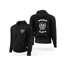 Motörhead England Siyah Fermuarlı Limited Edition Kapşonlu Sweatshirt Siyah