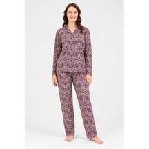 Arnetta Ar3771-s Kadın Gömlek Pijama Takımı Vizon - 929303452 Vizon - 929303452 VİZON