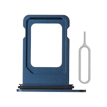 Apple Uyumlu iPhone 12 Pro Sim Çekmecesi Çift Simli Modeller İçin Sim Kart Yuvası Mavi Renk