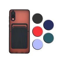 FitCase Samsung Galaxy A02 Kılıf Cardy Kartlık Cepli Mat Kapak