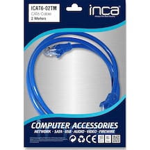 Inca Icat6-02Tm Cat6 2 Metre Mavi Patch Kablo