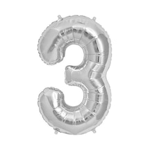 3 Folyo Balon Gümüş Gri