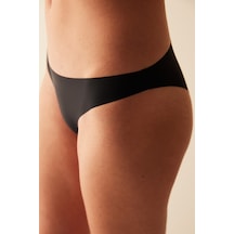 Penti Siyah Smooth İz Yapmayan Dikişsiz Orta Bel Lazer Kesim Slip Külot