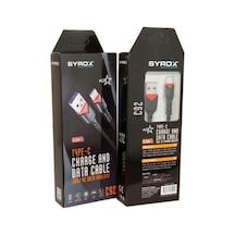 Syrox C92 Type-C Girişli 2.0A Örgü Hızlı Şarj Ve Data Kablosu (534733675)