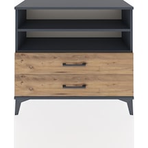 Arges Şifonyer 2 Raflı 2 Çekmeceli 88x30x80 Antrasit-çam Antrasit