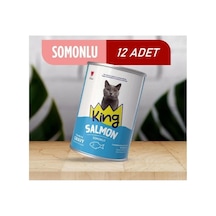 King Somonlu Yetişkin Kedi Konservesi 400 Gr 12 Adet