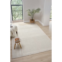 Mariesse Home Lara İskandinav Dokuma Bukleli Modern Salon Halısı Mutfak Halısı Koridor Halısı Yolluk 622-krem