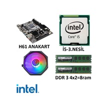 I5 3.Nesil /H61 1155 Pin Anakart/8 Gb Ram/Cpu Fan