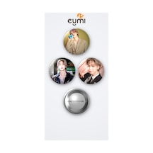 Bts Jimin Muse Albüm 3'lü Metal Rozet Seti 58mm İğneli Buton Çanta Yaka Rozeti Çok Renkli