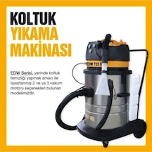 17 Lt Temiz 72 Lt Kirli Su Tankı Kapasite 2400 Watt Krom Kazanlı Koltuk Yıkama Makinası Edw 722