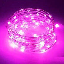 Dekor Düğün Işıkları Pink Led Light 2 Metre Pembe Pilli Led Işık Pembe Led Işık Pembe Işık Micro Led