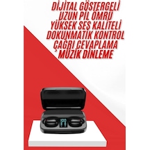 Kablosuz - 256 - Bluetooth Kulaklık Android Ve İos Uyumlu Led - Kmrsfres - Göstergeli Powerbankli