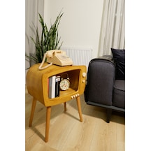 Dekoratif Retro Tv Ahşap Sehpa Köşe Sehpa