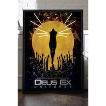 Deus Ex Universe Siyah Ahşap Çerçeveli Poster, Dekoratif Oyun Duvar Tablosu