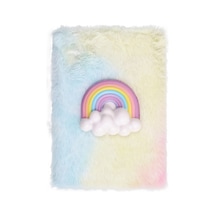 Frocx Journal Peluş Defter & Kalem Seti Rainbow - 5 Adet Tarı