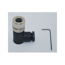 Sl12-f04d M12 90 Derece 4 Pinli Dişi Konnektör 3'lü Paket