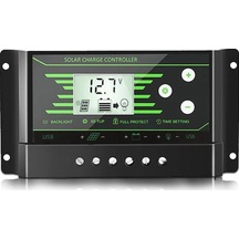 Güneş Kontrol Cihazı 12v/24v Çift Usb Pwm Sokak Lambası Akıllı Şarj Kontrol Cihazı 10a