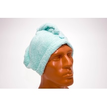 Mikrofiber Saç - Baş Havlusu - Açık Turkuaz  Nabaiji Meridyendukk