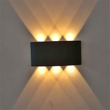 Dekoratif Çift Yönlü Duvar Aydınlatma Led Aplik Duvar Lambası Cata Haiti 10 Watt Desenli Duvar Aplik Amber Renk Işık Enerji Sınıfı F 10 Parça Siyah