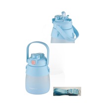 1000ml Askılı Tek Kapak Çift Kullanım Pipetli/pipetsiz Kullanım Softtouch Su Matarası Çok Renkli