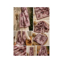 Genel Markalar Gül Desenli Kraş Şal Pembe - 921442573 Pembe