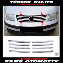 Vw Passat B5 Krom Ön Panjur 8 Prç. 1996-2001 Arası P.Çelik