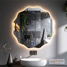 Cirelia Günışığı Lazer Kumlamalı Lavabo & Banyo Aynası Dokunmatik Sensörlü 90 X 90