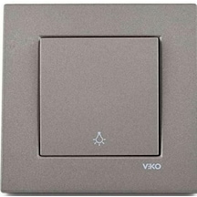 Viko Artline Novella Antrasit Light Yaylı Anahtar Çerçeveli