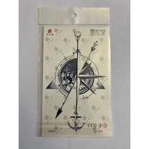 Pusula 18x11 Cm Yarı Kalıcı Hayalet Geçici Dövme Yapıştırma Dövme