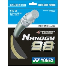 Yonex Nanogy 98 Tekli Badminton Kordajı Altın Rengi