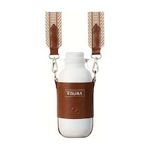 Sıcak Ve Soğuk İçecekler İçin Şık Termos, Paslanmaz Çelik Yalıtımlı Su Şişeleri, Seyahat Termosu Beyaz