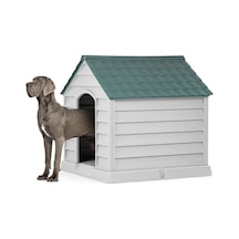 Peronline Büyük Irk Köpek Kulubesi Yeşil Kiremit Çatı