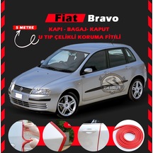 Fiat Bravo Oto Araç Kapı Koruma Fitili 5metre Parlak Kırmızı Renk